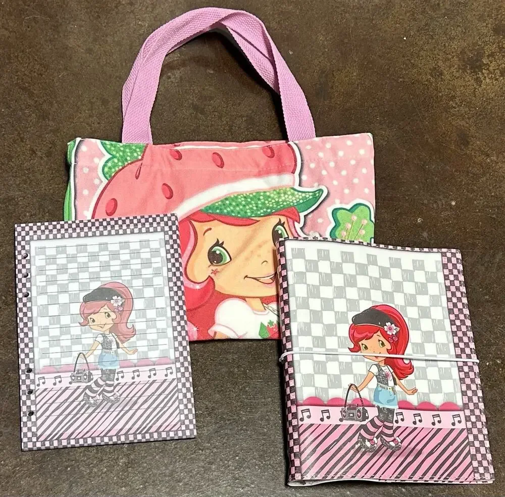 Strawberry Shortcake Friends A5 Soft Binder w/ Printed Stationery paper & Tote